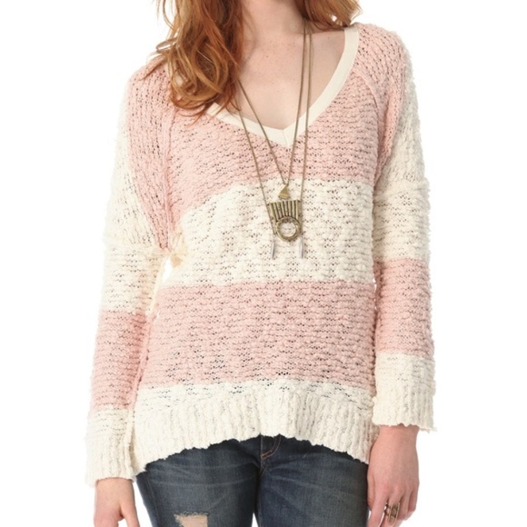 Free People Sweaters - Free People Striped Songbird Popcorn Sweater